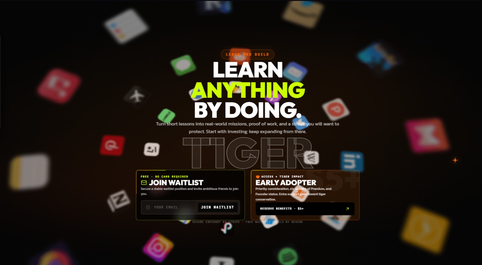 T1GER App — Learn Anything By Doing