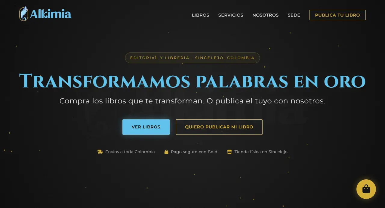 Sitio de Alkimia Ediciones: librería y editorial en Sincelejo con tienda en línea