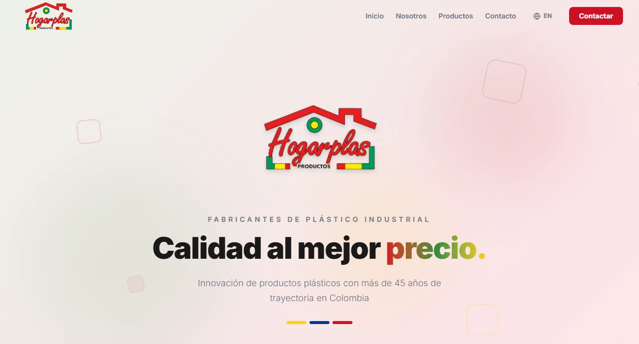 Sitio de Productos HogarPlas: fabricantes de plástico industrial con catálogo digital